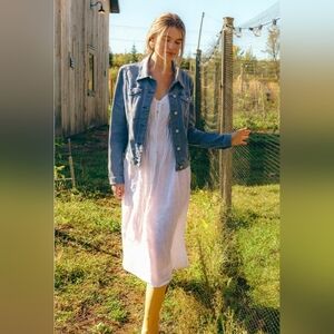 Yoga Jeans Womens Light Wash Denim Jacket Size S